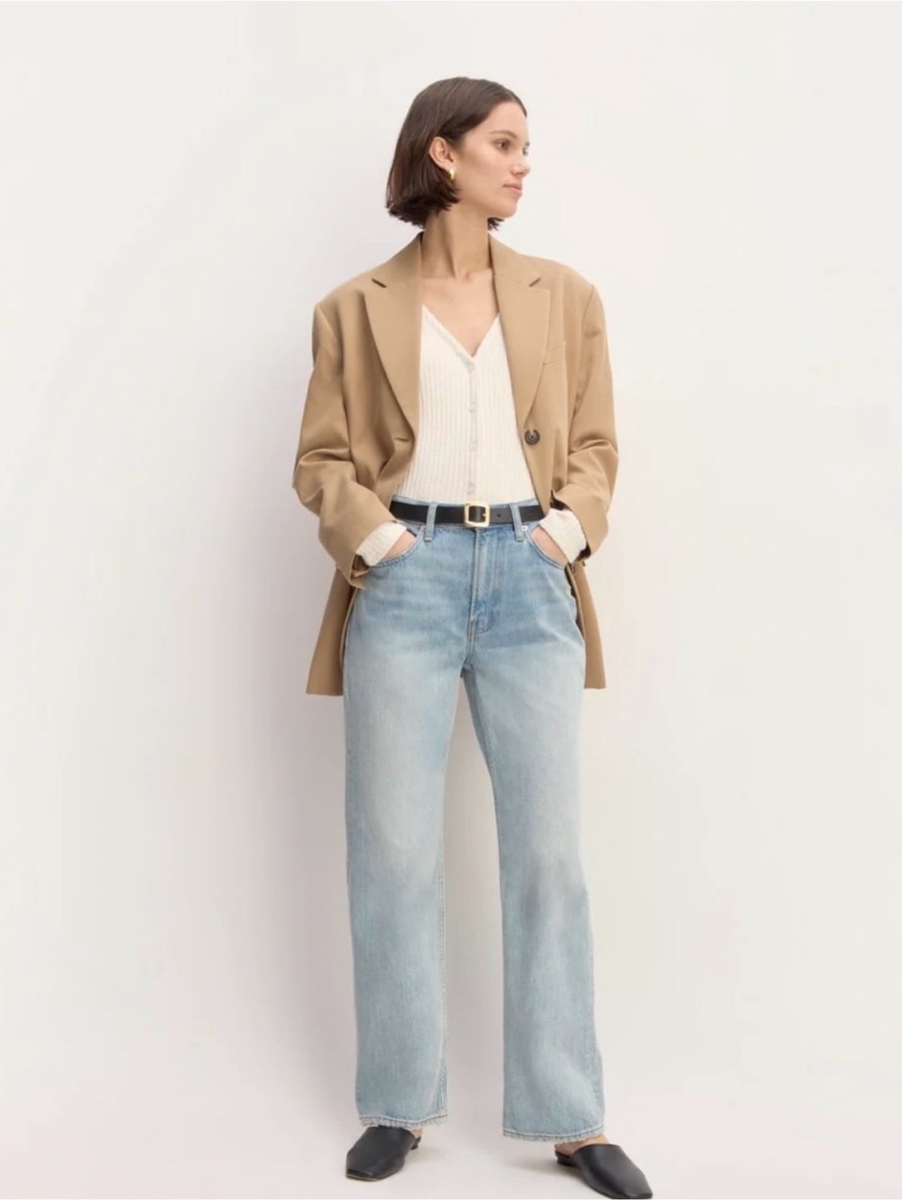 EVERLANE NWT Light Blue High-Rise Straight Jeans